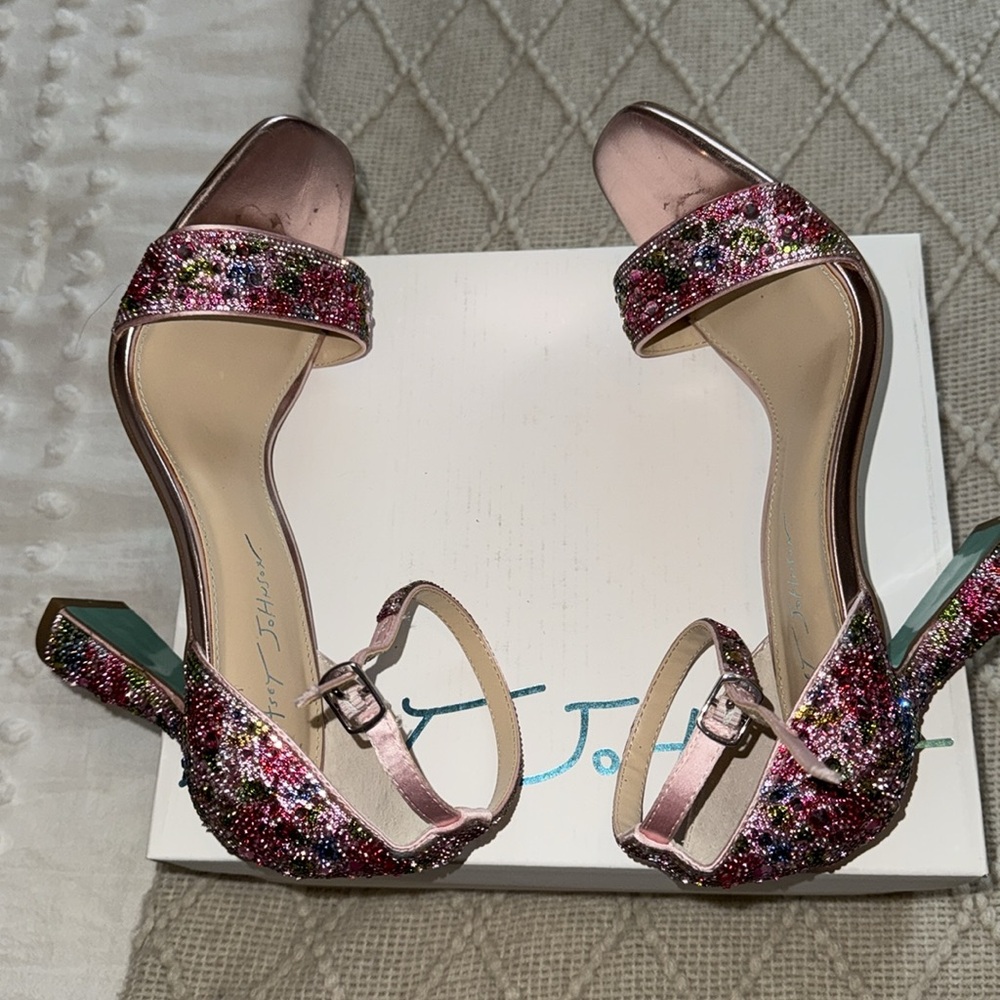 Betsey Johnson Heels 8.5  SB-DANI FLORAL MULTI - Picture 7 of 10